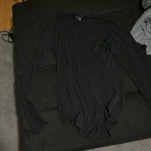 Mens long sleeve black t shirt medium